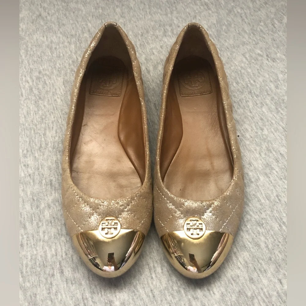 Tory Burch Women's Kaitlin Skimmer Quilted Ballet Flats Royal Size: US 7M